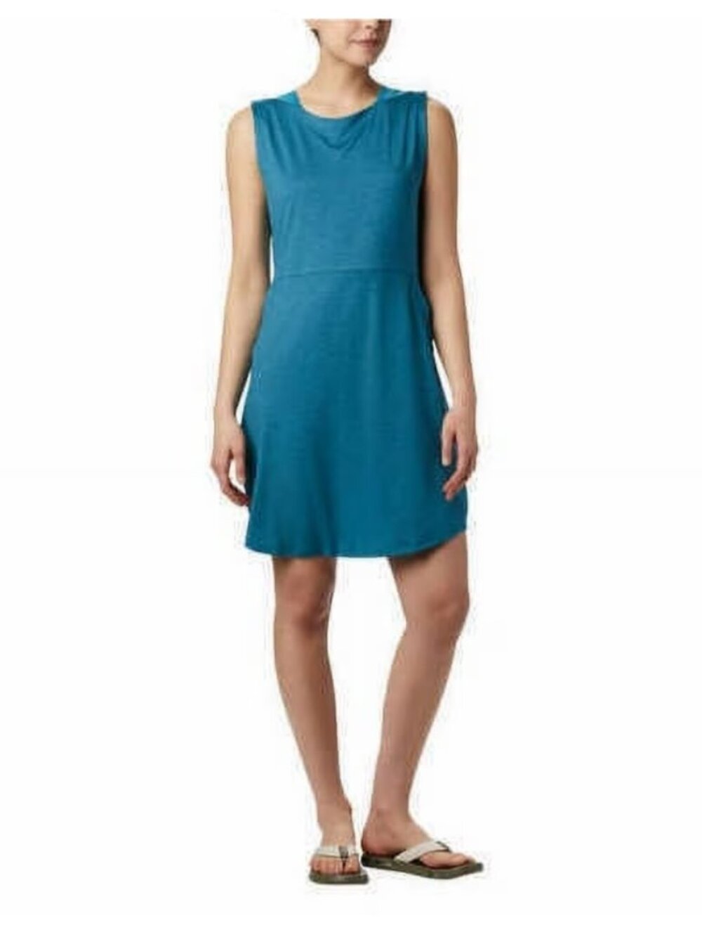 Columbia Teal Sleeveless Midi Dress Size Medium Like New